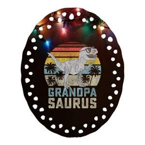 Grandpasaurus Ceramic Oval Ornament