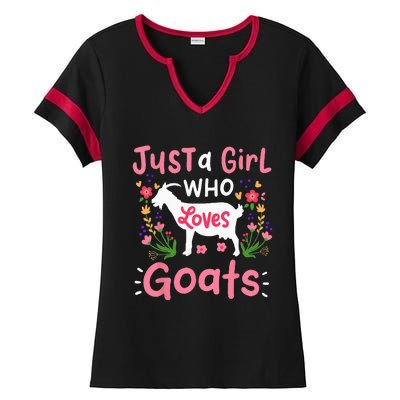 Goats Goat Rancher Farm Ladies Halftime Notch Neck Tee