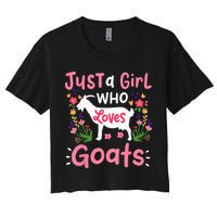 Goats Goat Rancher Farm Women's Crop Top Tee