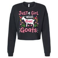 Goats Goat Rancher Farm Cropped Pullover Crew