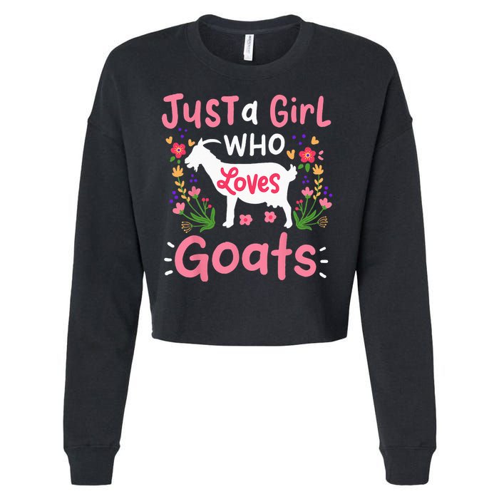 Goats Goat Rancher Farm Cropped Pullover Crew