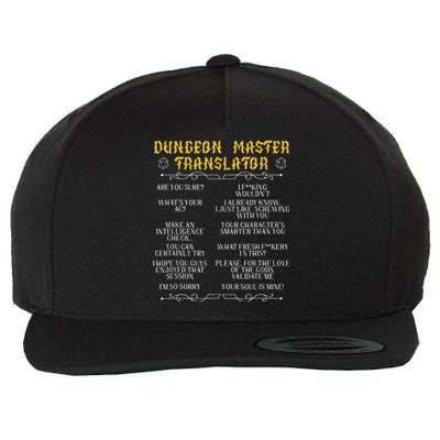 GamingmasterBoard Game Role Player Dungeon Wool Snapback Cap