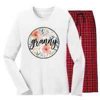 Granny Women's Long Sleeve Flannel Pajama Set 