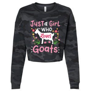 Goats Goat Rancher Farm Cropped Pullover Crew