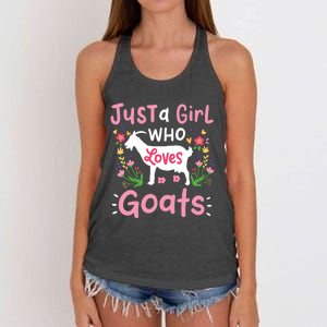 Goats Goat Rancher Farm Women's Knotted Racerback Tank