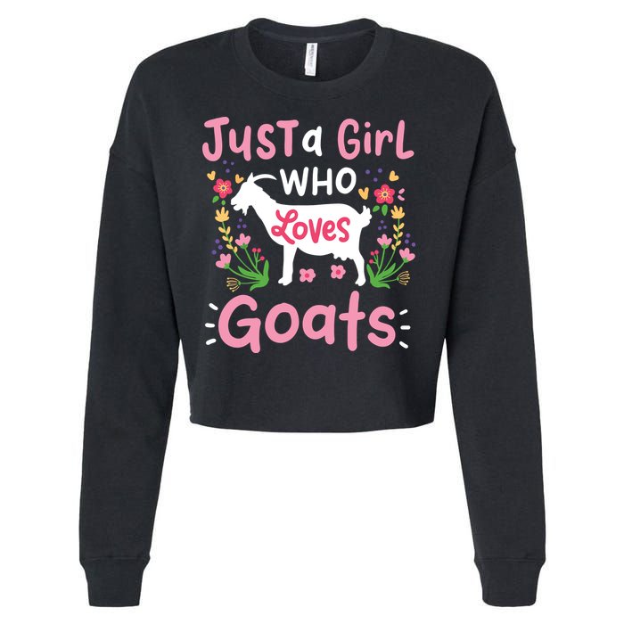Goats Goat Rancher Farm Cropped Pullover Crew