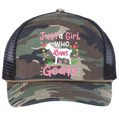 Goats Goat Rancher Farm Retro Rope Trucker Hat Cap