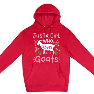 Goats Goat Rancher Farm Premium Pullover Hoodie