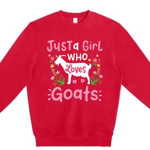 Goats Goat Rancher Farm Premium Crewneck Sweatshirt