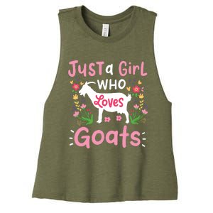 Goats Goat Rancher Farm Women's Racerback Cropped Tank