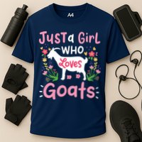 Goats Goat Rancher Farm Cooling Performance Crew T-Shirt