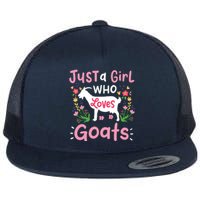 Goats Goat Rancher Farm Flat Bill Trucker Hat