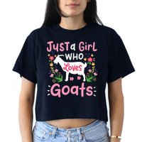 Goats Goat Rancher Farm Women's Crop Top Tee