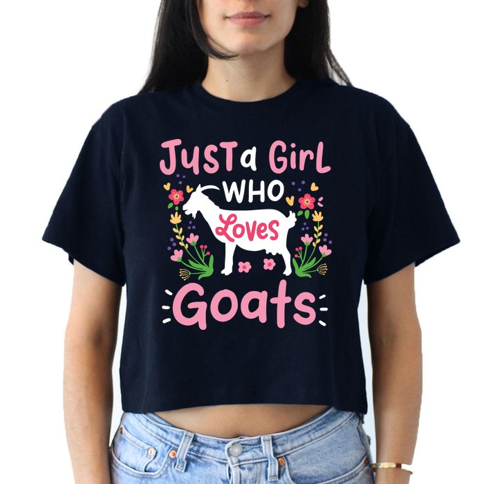 Goats Goat Rancher Farm Women's Crop Top Tee