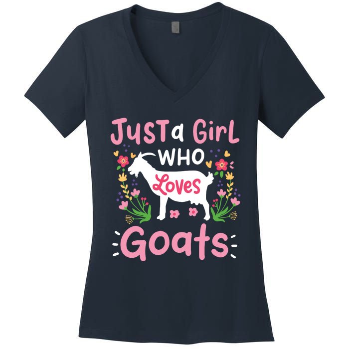 Goats Goat Rancher Farm Women's V-Neck T-Shirt