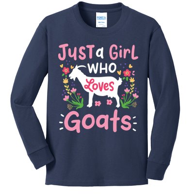 Goats Goat Rancher Farm Kids Long Sleeve Shirt