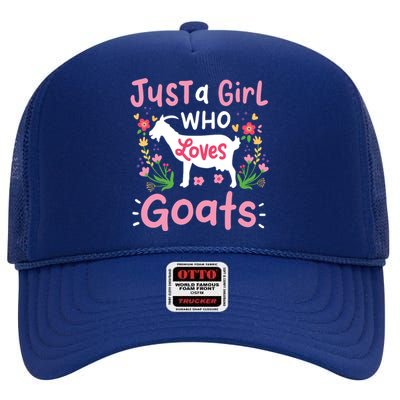 Goats Goat Rancher Farm High Crown Mesh Back Trucker Hat