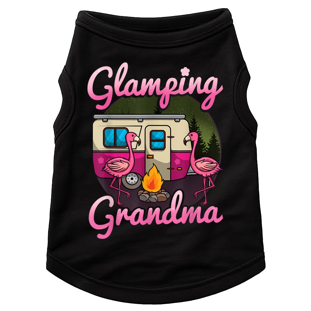 Glamping Grandma RV Flamingos Gift Camper Camping Gift Doggie Tank