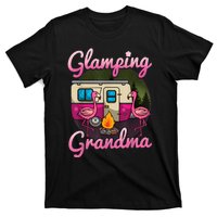 Glamping Grandma RV Flamingos Gift Camper Camping Gift T-Shirt