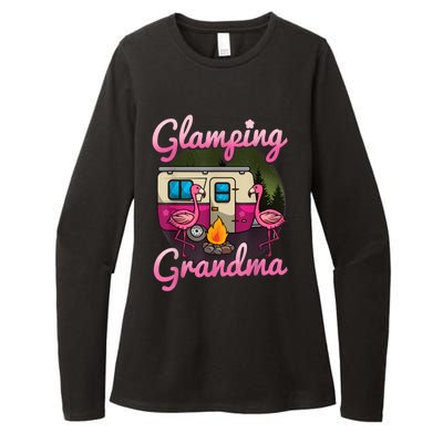 Glamping Grandma RV Flamingos Gift Camper Camping Gift Womens CVC Long Sleeve Shirt