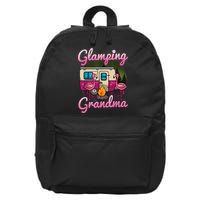 Glamping Grandma RV Flamingos Gift Camper Camping Gift 16 in Basic Backpack