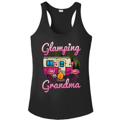 Glamping Grandma RV Flamingos Gift Camper Camping Gift Ladies PosiCharge Competitor Racerback Tank