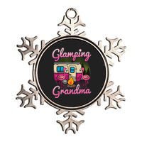 Glamping Grandma RV Flamingos Gift Camper Camping Gift Metallic Star Ornament