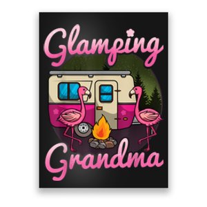 Glamping Grandma RV Flamingos Gift Camper Camping Gift Poster