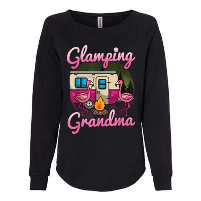 Glamping Grandma RV Flamingos Gift Camper Camping Gift Womens California Wash Sweatshirt