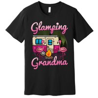 Glamping Grandma RV Flamingos Gift Camper Camping Gift Premium T-Shirt