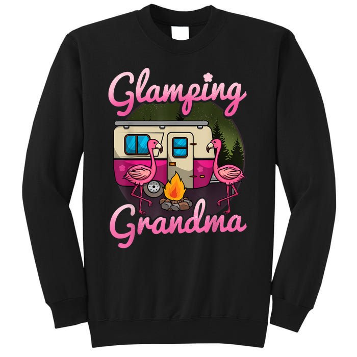 Glamping Grandma RV Flamingos Gift Camper Camping Gift Tall Sweatshirt