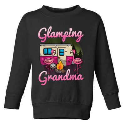 Glamping Grandma RV Flamingos Gift Camper Camping Gift Toddler Sweatshirt