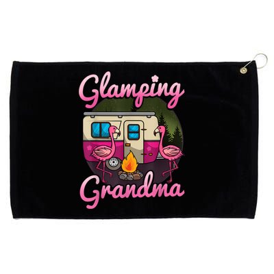 Glamping Grandma RV Flamingos Gift Camper Camping Gift Grommeted Golf Towel