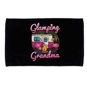 Glamping Grandma RV Flamingos Gift Camper Camping Gift Microfiber Hand Towel