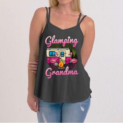 Glamping Grandma RV Flamingos Gift Camper Camping Gift Women's Strappy Tank