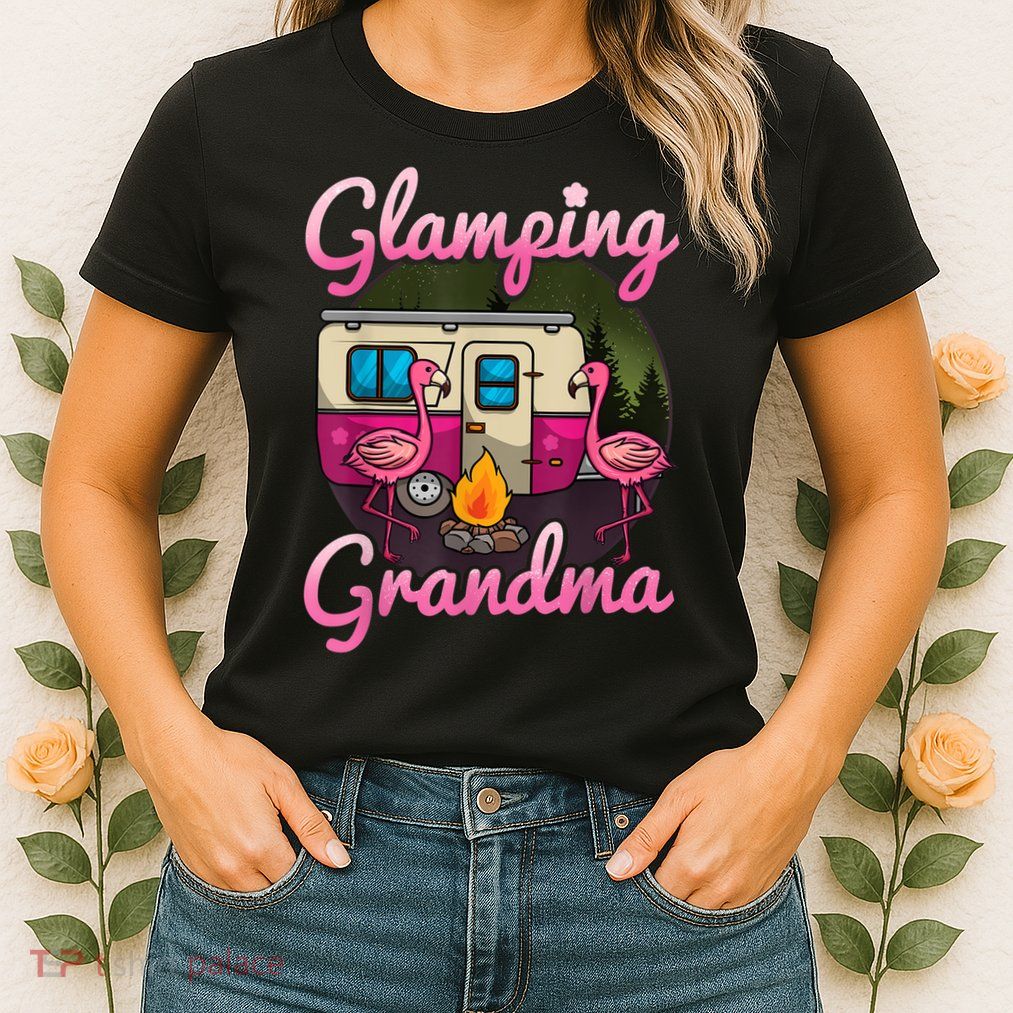 Glamping Grandma RV Flamingos Gift Camper Camping Gift Womens T-Shirt