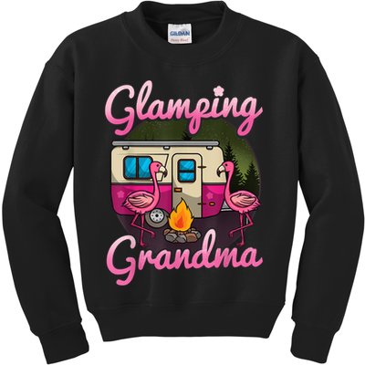 Glamping Grandma RV Flamingos Gift Camper Camping Gift Kids Sweatshirt