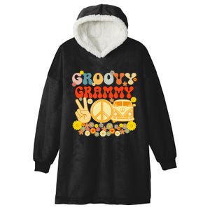 Groovy Grammy Retro Matching Family Baby Shower Mother's Day Hooded Wearable Blanket