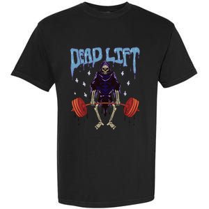 Gym Grim Reaper Deadlift Workout Occult Garment-Dyed Heavyweight T-Shirt