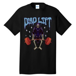 Gym Grim Reaper Deadlift Workout Occult Tall T-Shirt