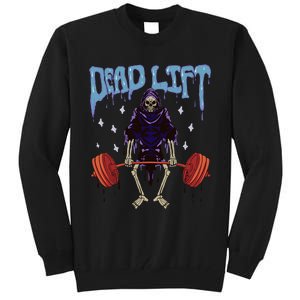 Gym Grim Reaper Deadlift Workout Occult Tall Sweatshirt