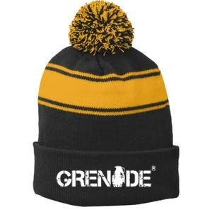 Grenade Stripe Pom Pom Beanie