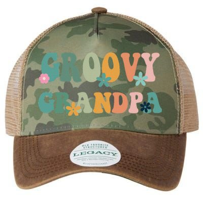 Groovy Grandpa Retro Matching Family Baby Shower Legacy Tie Dye Trucker Hat