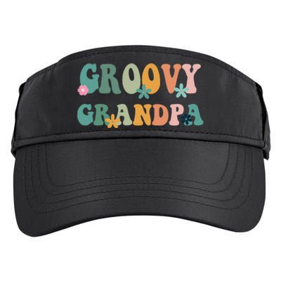 Groovy Grandpa Retro Matching Family Baby Shower Adult Drive Performance Visor