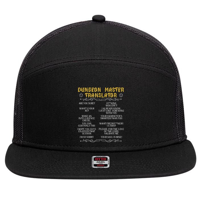 Gamingmasterboard Game Role Player Dungeon 7 Panel Mesh Trucker Snapback Hat