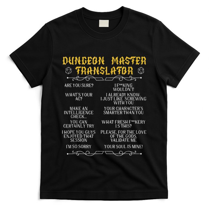 Gamingmasterboard Game Role Player Dungeon T-Shirt