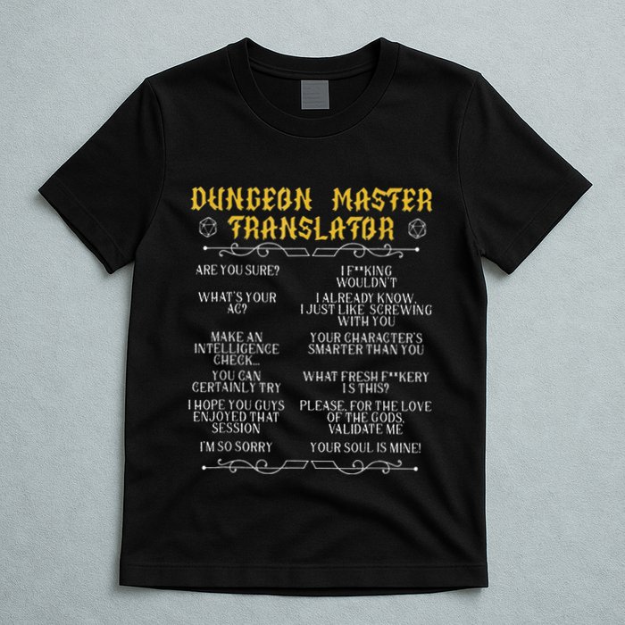Gamingmasterboard Game Role Player Dungeon T-Shirt