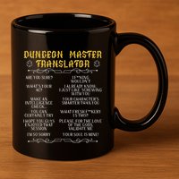 Gamingmasterboard Game Role Player Dungeon 11oz C Handle Ceramic Mug