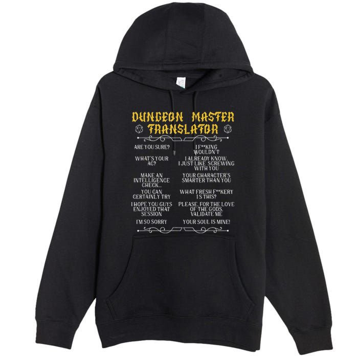 Gamingmasterboard Game Role Player Dungeon Premium Pullover Hoodie