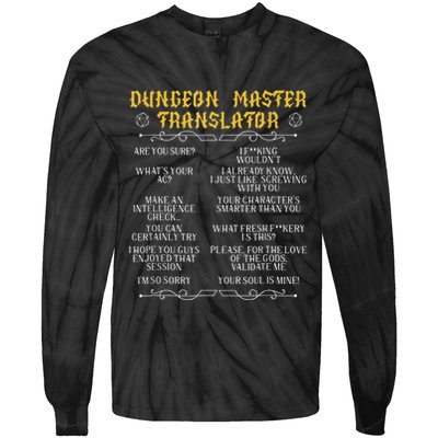 Gamingmasterboard Game Role Player Dungeon Tie-Dye Long Sleeve Shirt